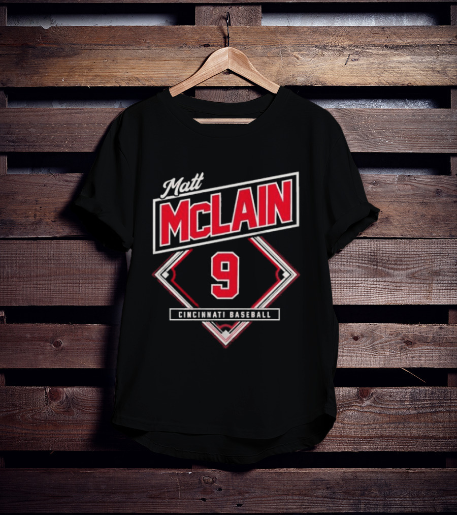 Matt McLain 9 Cincinnati Baseball Diamond T-Shirt
