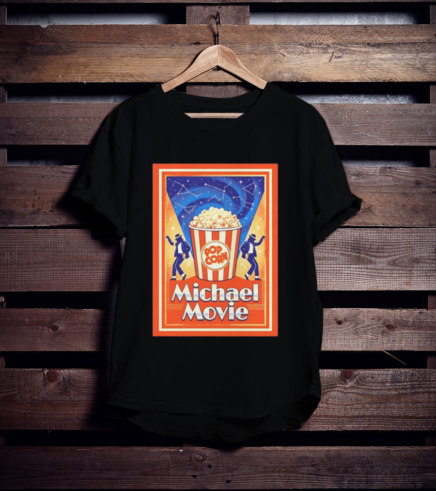 Michael Movie 2026 Popcorn Constellations Retro Dance Stars T-Shirt