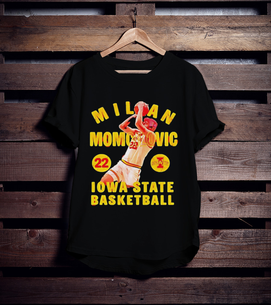 Milan Momcilovic 22 Iowa State Cyclones Basketball State 2026 T-Shirt