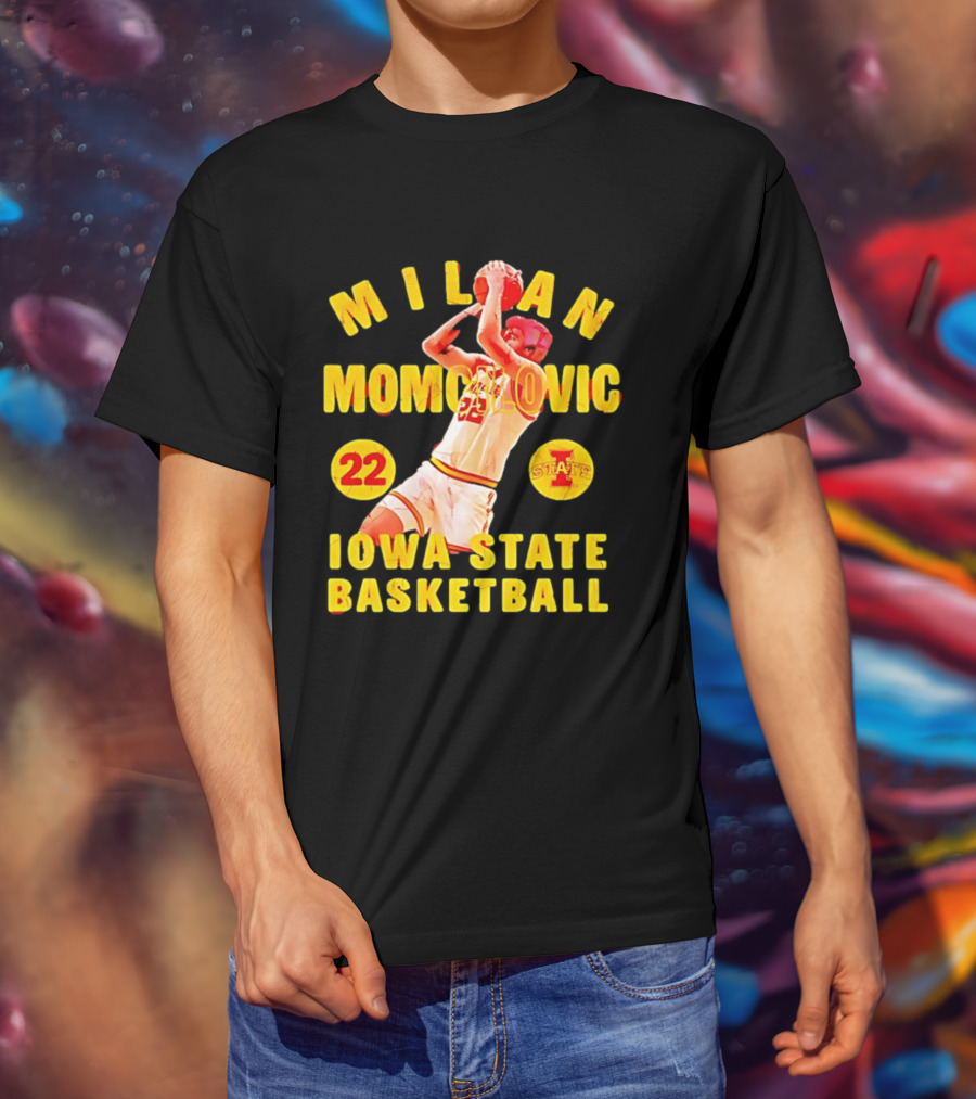 Milan Momcilovic 22 Iowa State Cyclones Basketball State 2026 T-Shirt