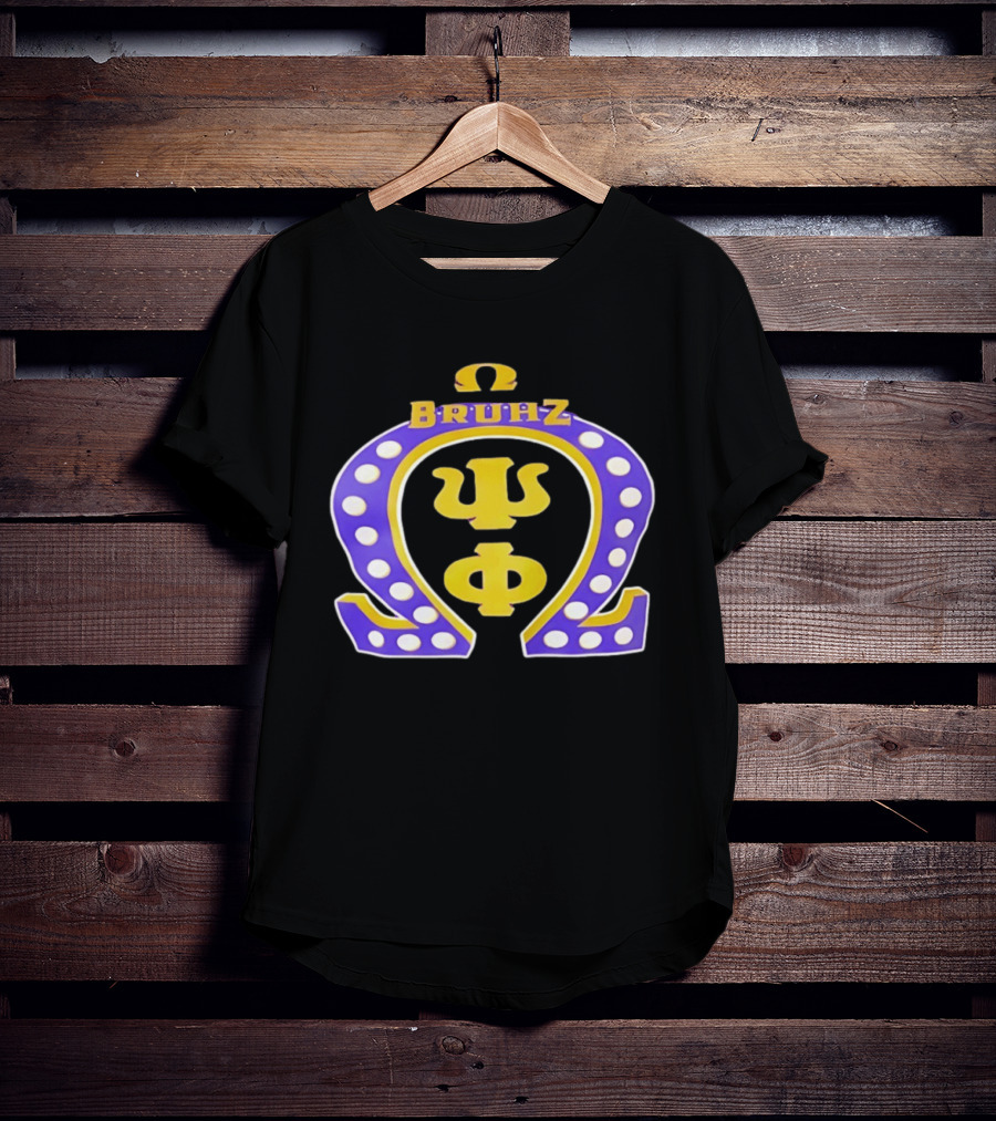 Omega Psi Phi Bruhz Greek Letters T-Shirt