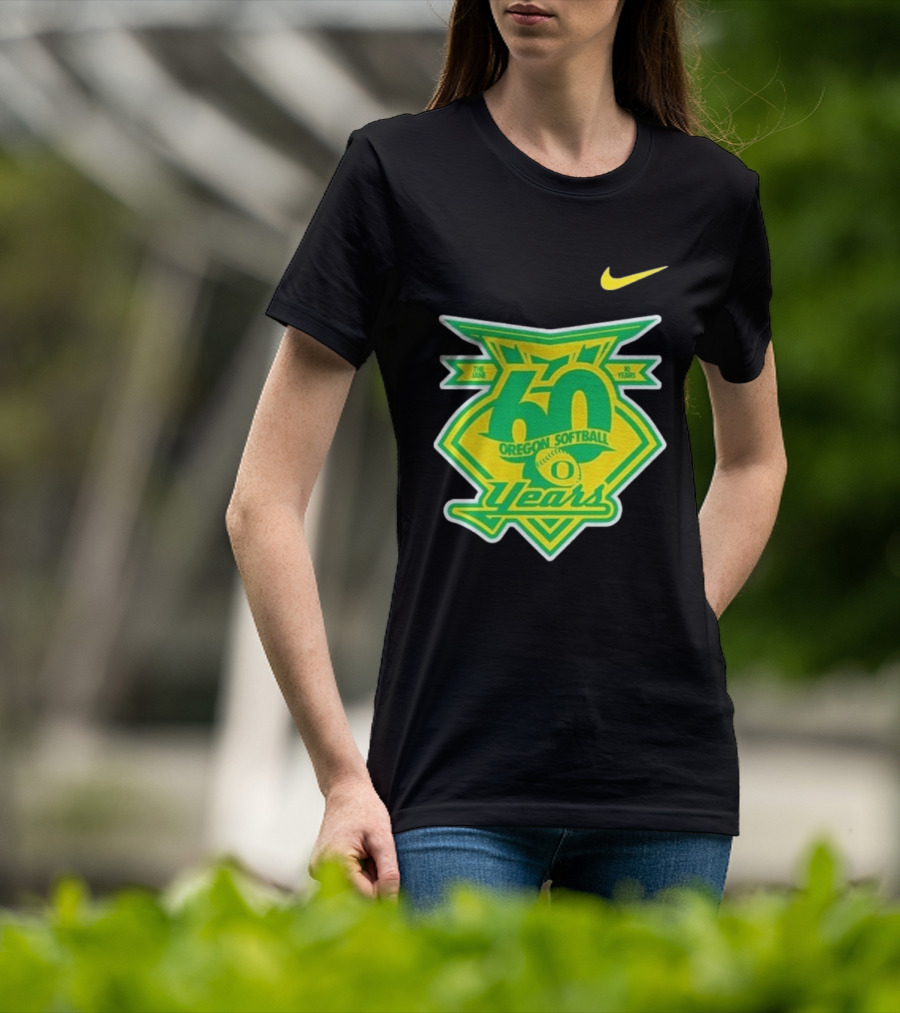 Nike Oregon Softball 60 Years Anniversary T-Shirt