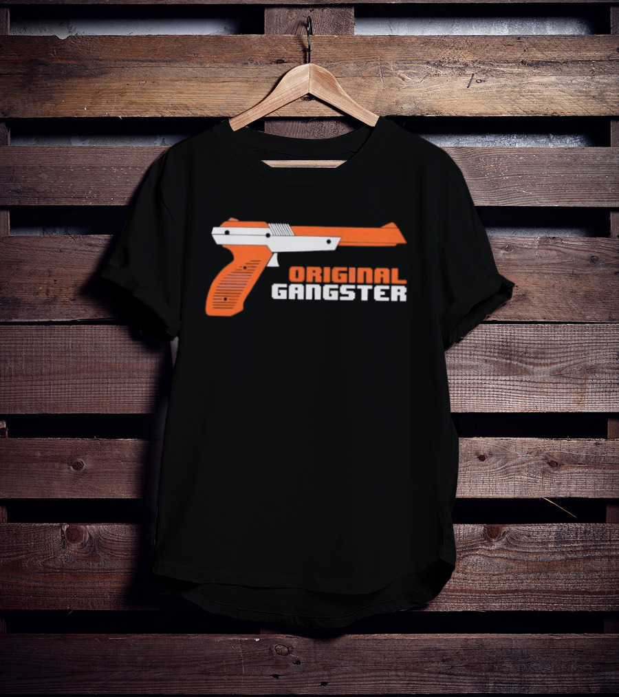 Original Gangster Orange Video Game Zapper Gun T-Shirt