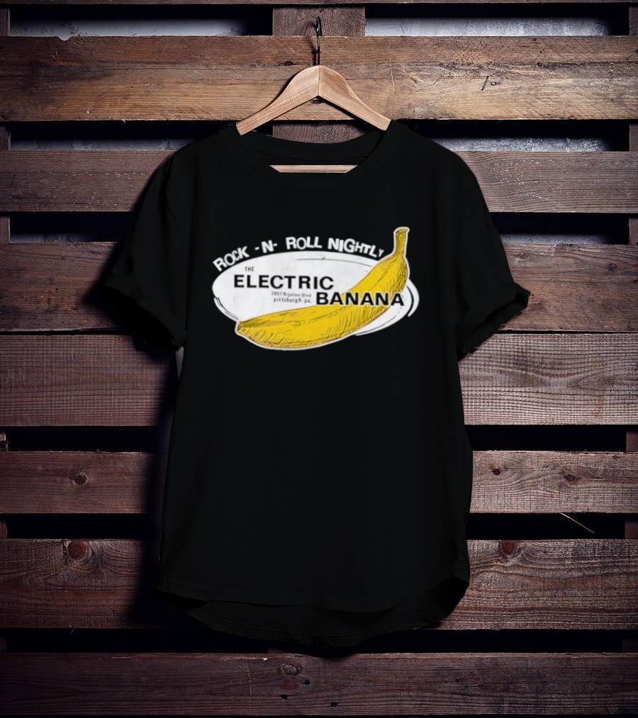 Rock N Roll Nightly Electric Banana Pittsburgh PA Vintage Retro Music Venue T-Shirt