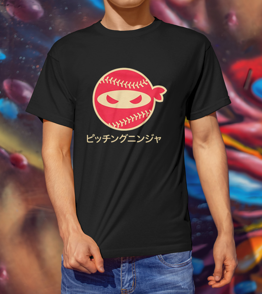 Pitching Ninja Japan Baseball T-Shirt