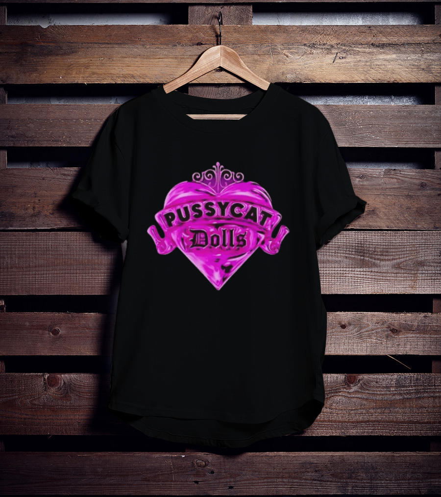 Pussycat Dolls Pink Heart Emblem Fashion T-Shirt