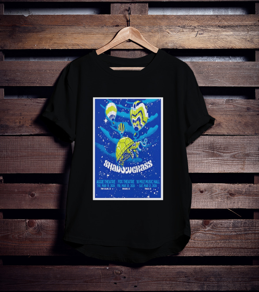 Shadowgrass Colorado 2026 Tour Aggie Theatre Fox Theatre 10 Mile Music Hall T-Shirt