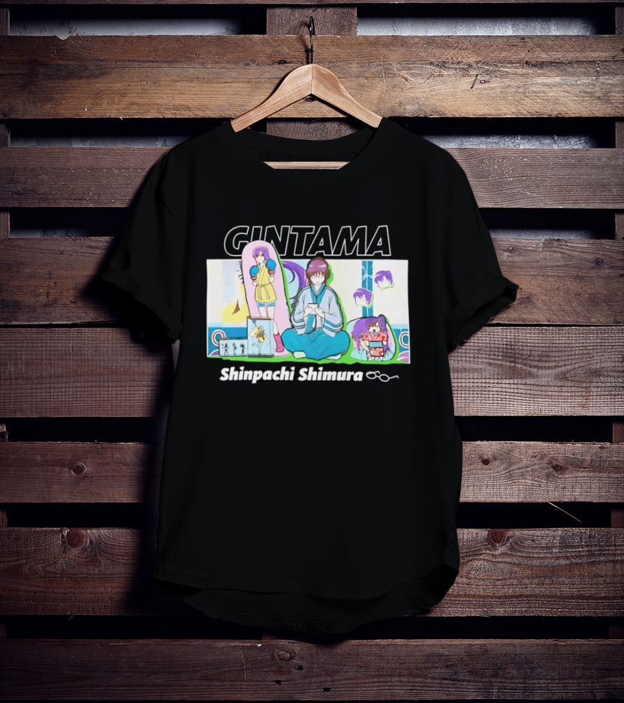 Gintama Shinpachi Shimura Character Collage T-Shirt