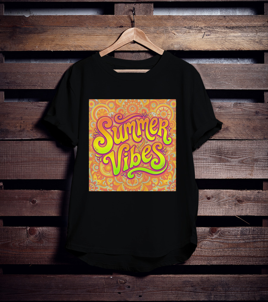 Summer Vibes Psychedelic Groove Floral T-Shirt