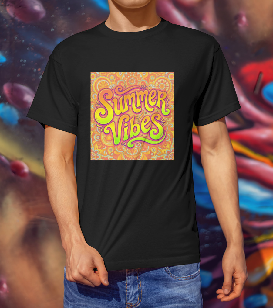 Summer Vibes Psychedelic Groove Floral T-Shirt