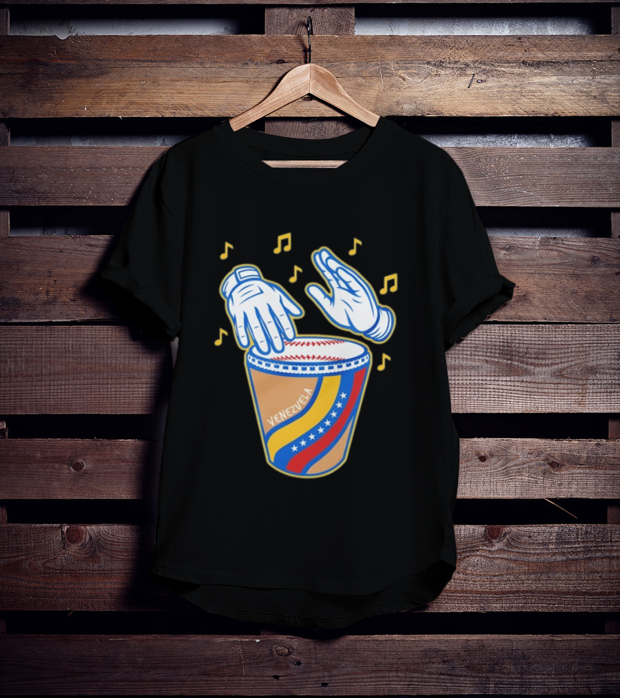 Tambor Béisbol Venezuela 2026 Musical Celebration Mexican Baseball Fusion T-Shirt