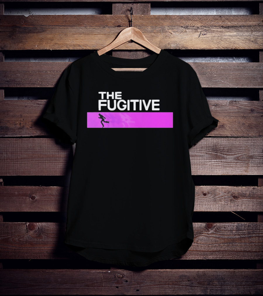 The Fugitive Silhouette Running On Purple Bar T-Shirt