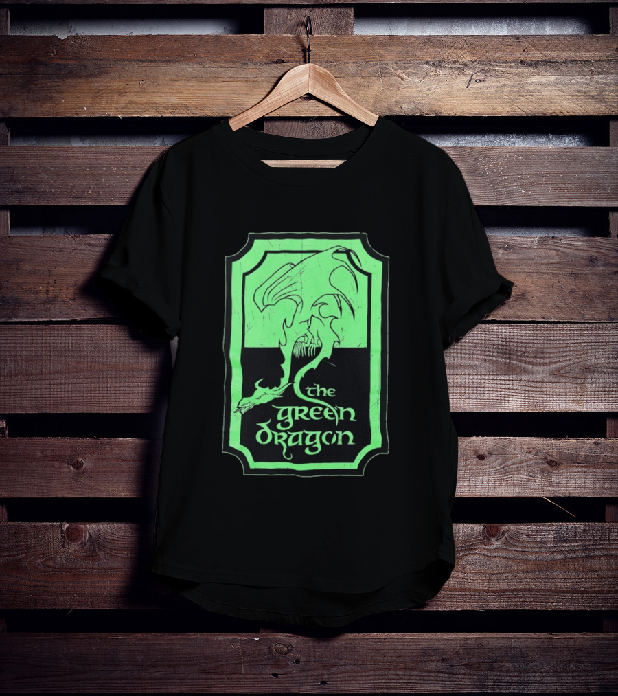 The Green Dragon Lord Of The Rings Fantasy Tavern T-Shirt
