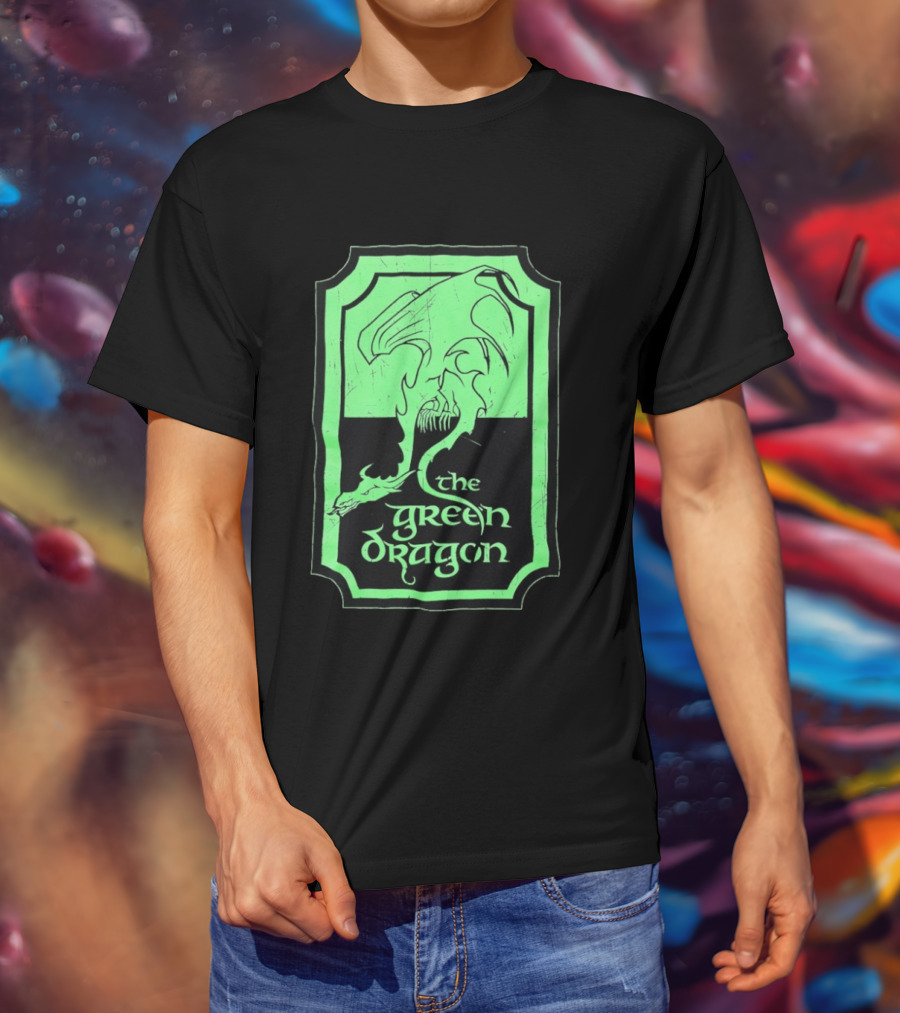 The Green Dragon Lord Of The Rings Fantasy Tavern T-Shirt
