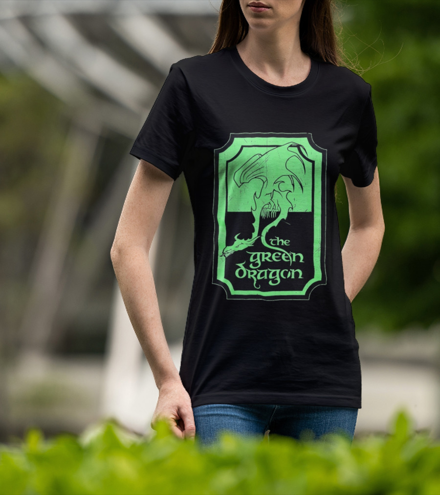 The Green Dragon Lord Of The Rings Fantasy Tavern T-Shirt