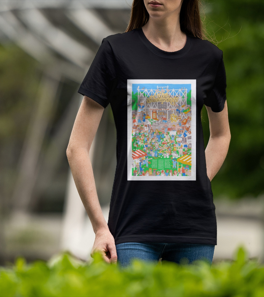 The Sheepdogs Canadian Tour 2026 Colorful Festival Scene With Crowd And Marquee T-Shirt