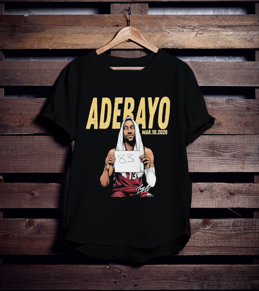Ultimate Bam Adebayo Career High 83 Miami Basketball March 10 2026 T-Shirt