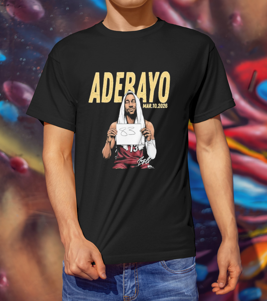 Ultimate Bam Adebayo Career High 83 Miami Basketball March 10 2026 T-Shirt