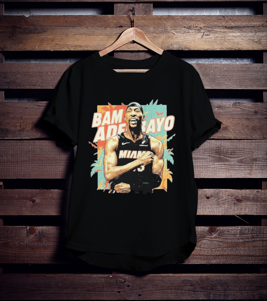 Bam Adebayo Miami Basketball NBA Star Tropical Vibes T-Shirt