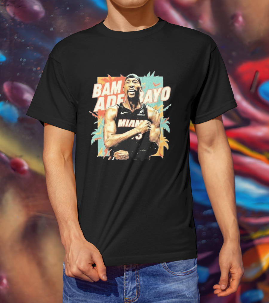 Bam Adebayo Miami Basketball NBA Star Tropical Vibes T-Shirt
