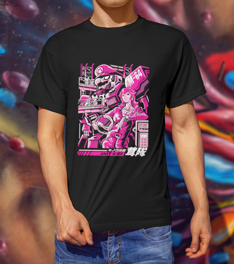 Unit M 64 Mario Mech M 64 Princess Peach T-Shirt