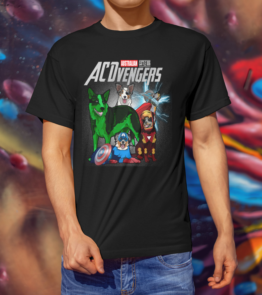 Australian Cattle Dog ACvengers Hero Pups T-Shirt