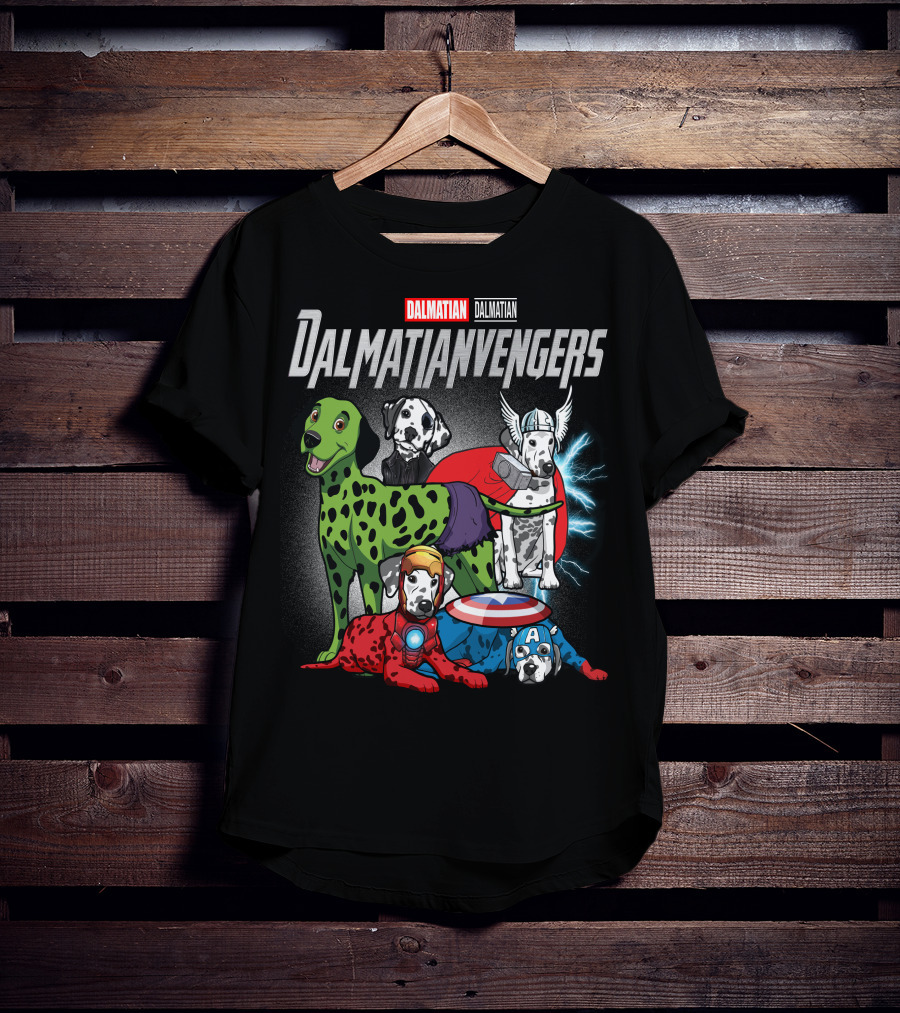 Dalmatian Dalmatianvengers Captain Thor Hulk Iron T-Shirt