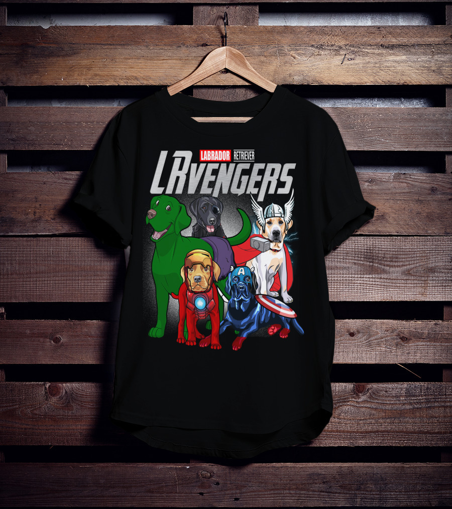 Labrador Retriever LRvengers Superhero Dogs Assemble T-Shirt
