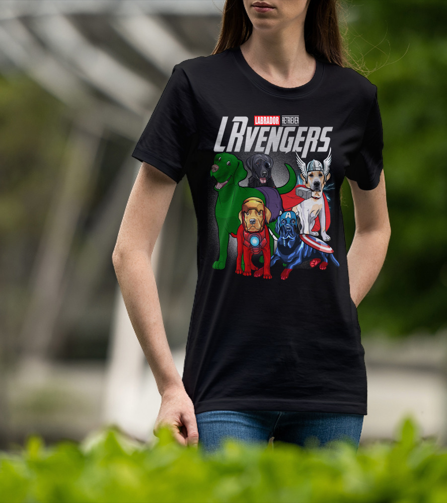 Labrador Retriever LRvengers Superhero Dogs Assemble T-Shirt