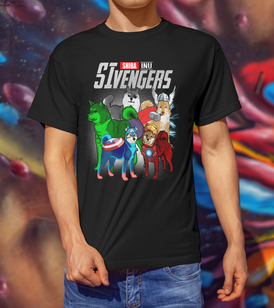 Shiba Inu SIvengers Dog Heroes Avengers T-Shirt