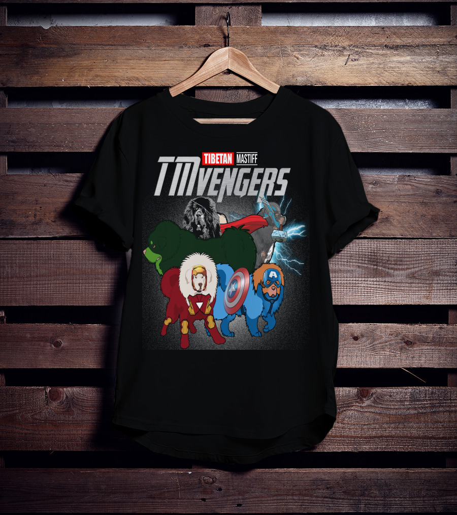 Tibetan Mastiff TMvengers Heroic Team-Up T-Shirt