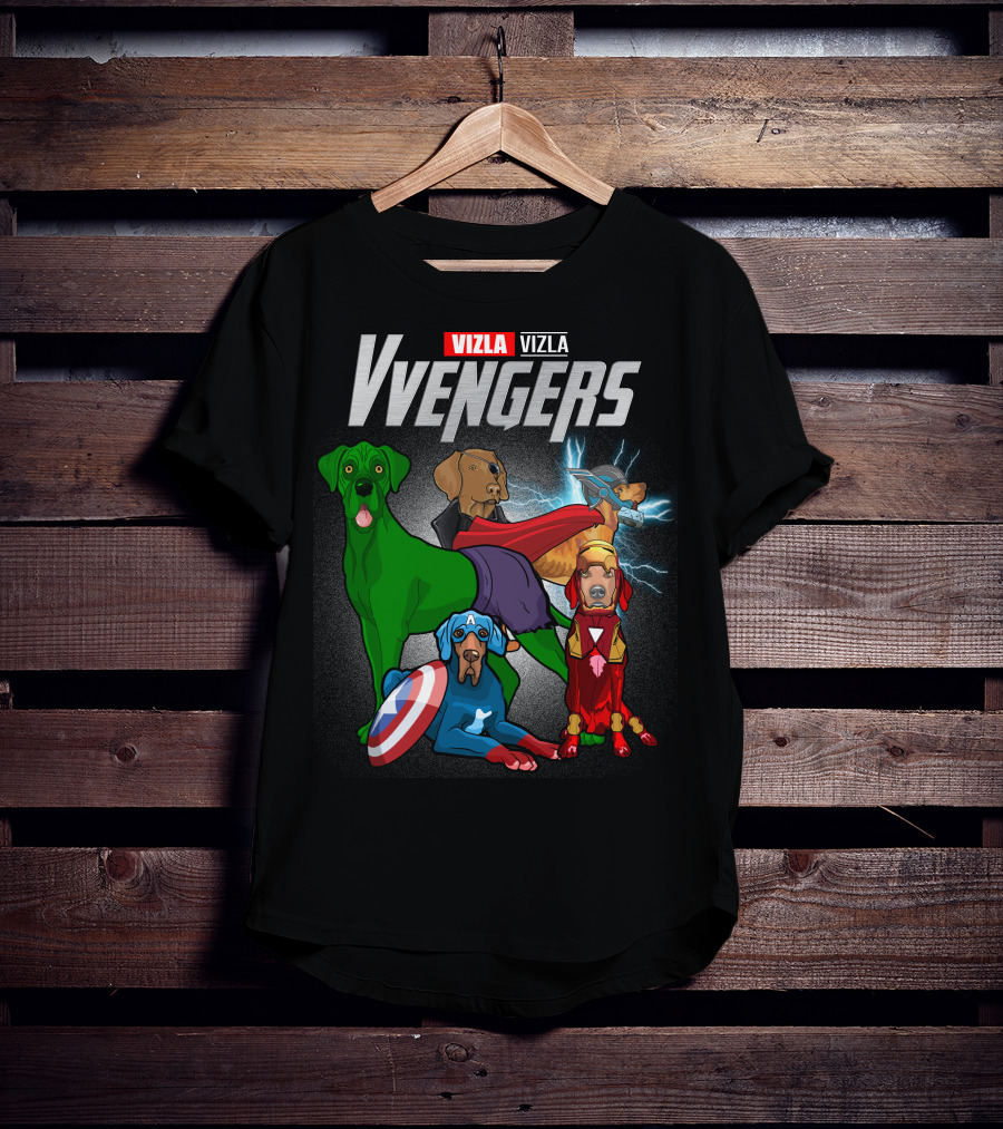 Vizla Vvengers Vizla Dogs Superhero T-Shirt