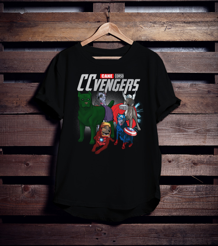 Cane Corso CCvengers Dogs As Superheroes T-Shirt