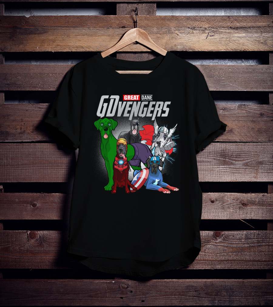 GDvengers Great Dane Superhero Dogs Avengers T-Shirt