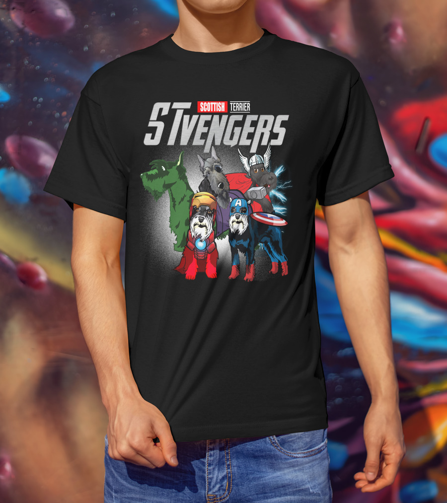 Scottish Terrier STvengers Assemble Heroes T-Shirt