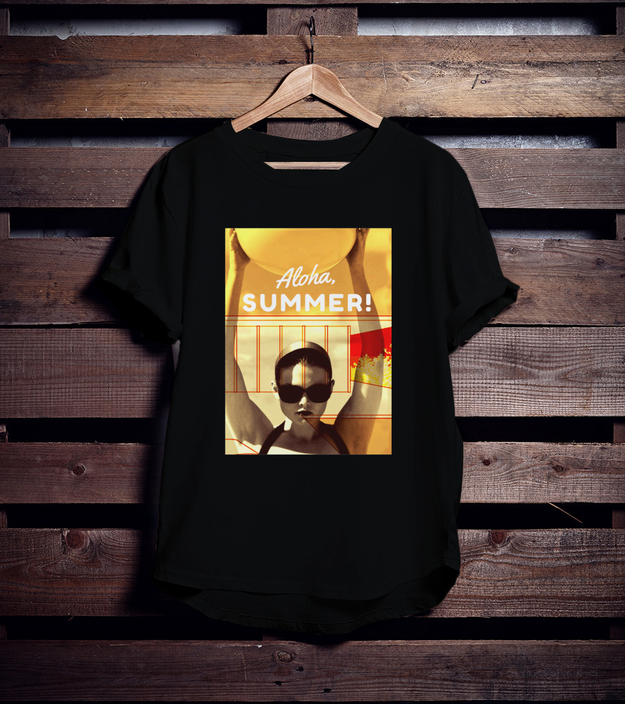 Aloha Summer Beach Ball Sunglasses Retro Vibes T-Shirt
