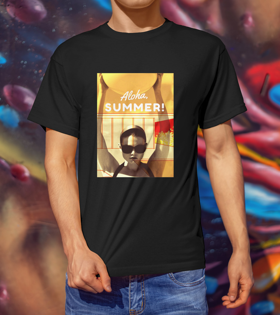 Aloha Summer Beach Ball Sunglasses Retro Vibes T-Shirt