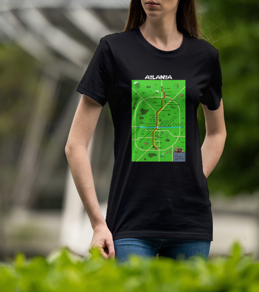 Atlanta Transit Map Super Mario Style 286711 T-Shirt