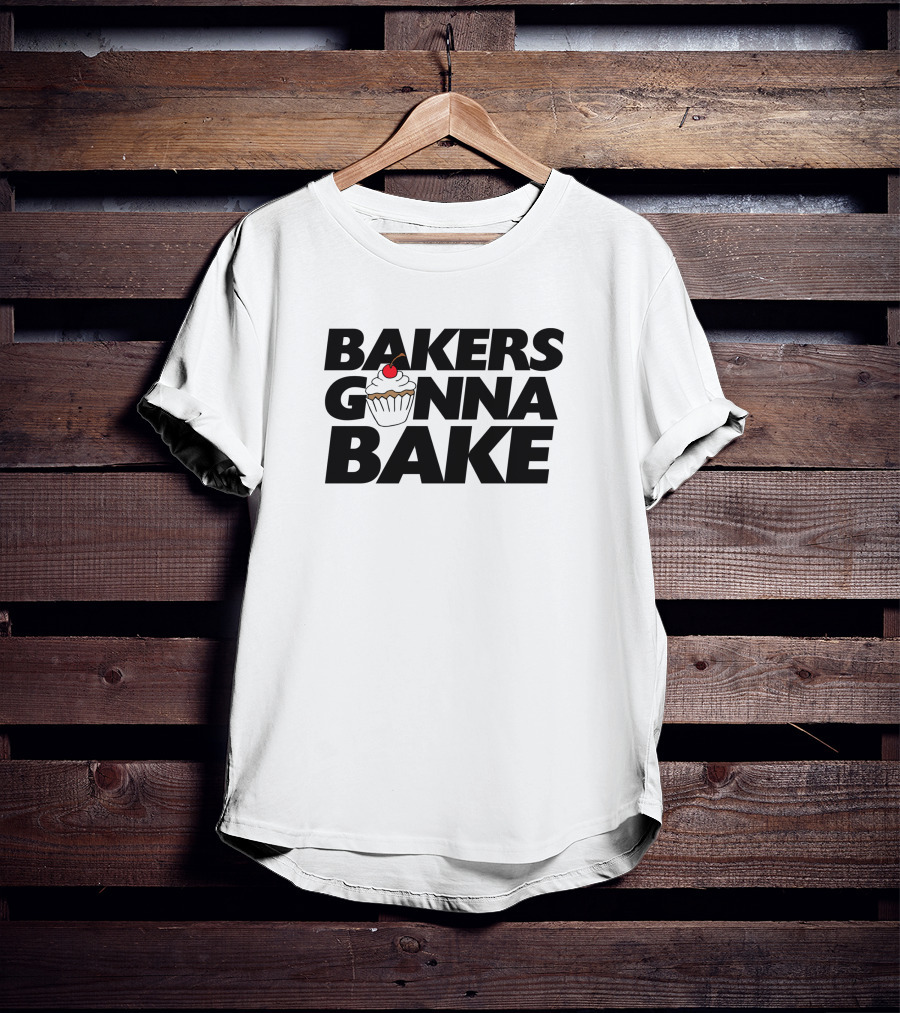 Bakers Gonna Bake Cherry Cupcake 531540 T-Shirt
