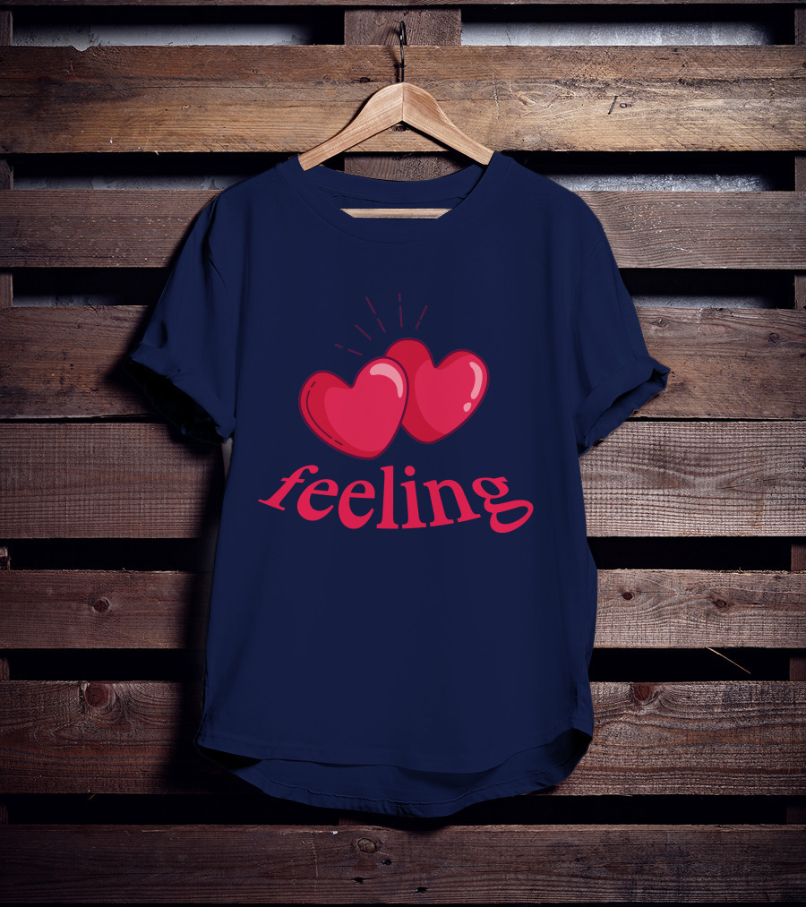 Feeling With Red Hearts Iconic T-Shirt