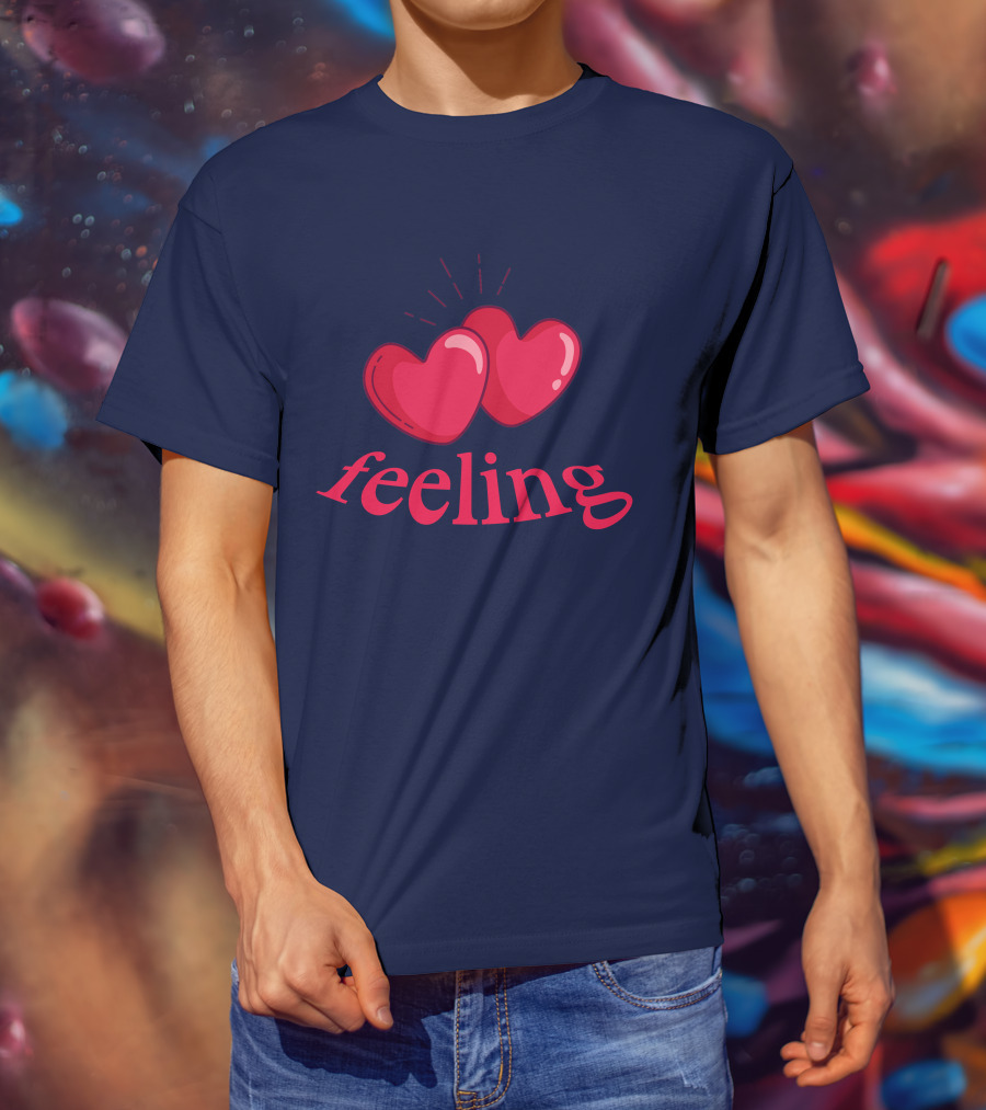 Feeling With Red Hearts Iconic T-Shirt