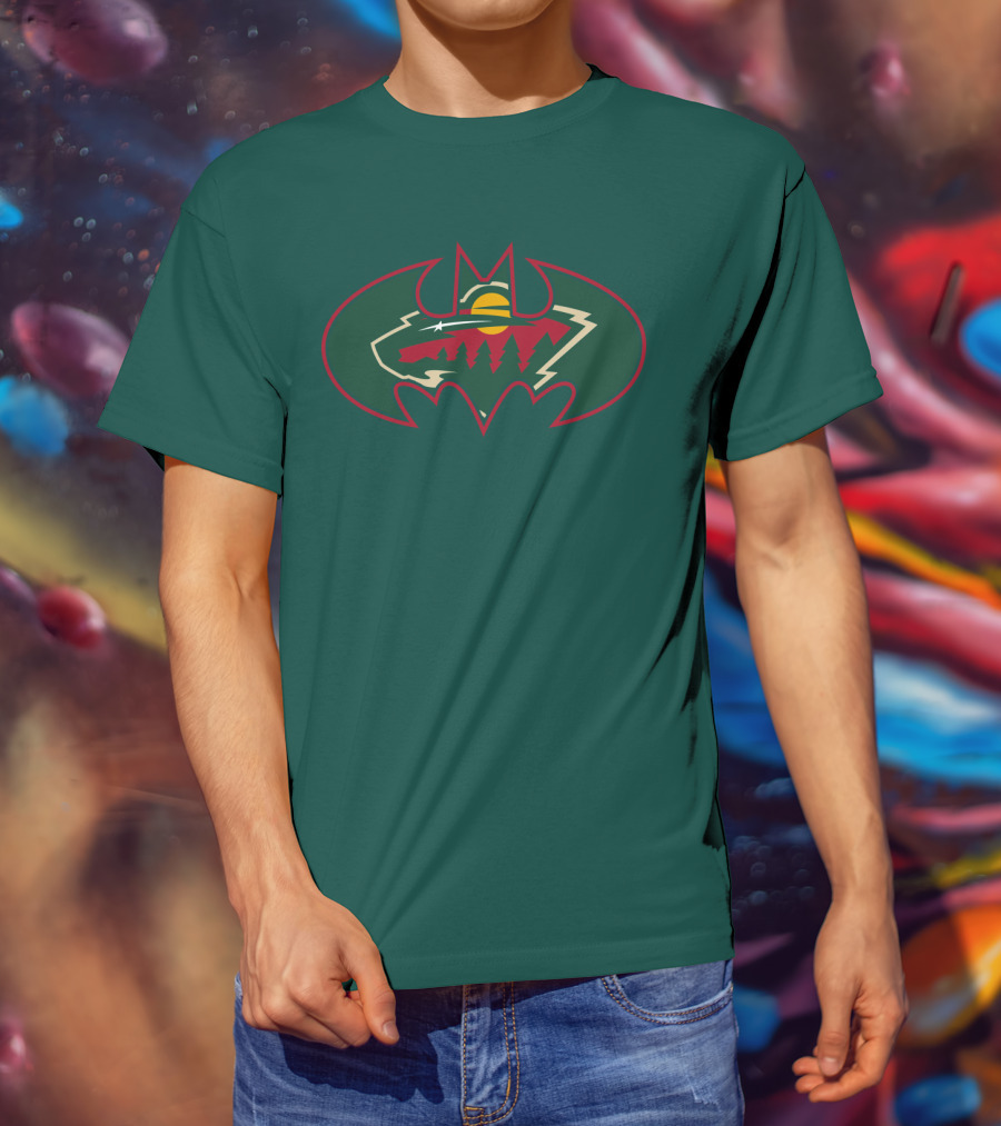 Minnesota Wild Batman Logo Mashup T-Shirt