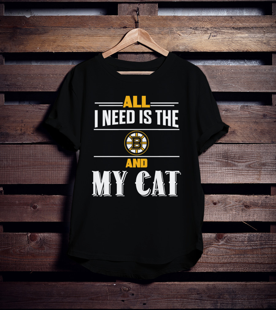 All I Need Is The Boston Bruins And My Cat T-Shirt