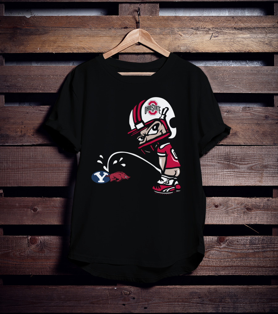 Ohio State Buckeyes Byu Razorbacks Football Cartoon T-Shirt