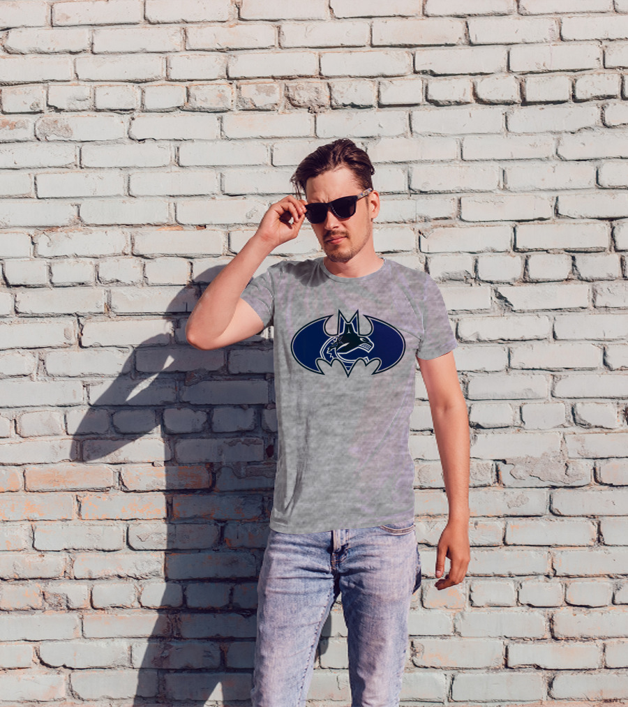 Vancouver Canucks Orca Batman Logo Fusion T-Shirt