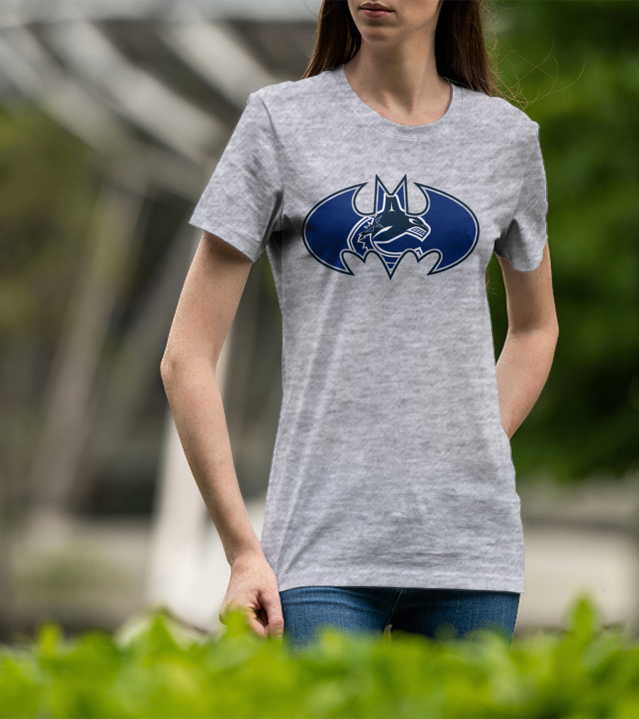 Vancouver Canucks Orca Batman Logo Fusion T-Shirt