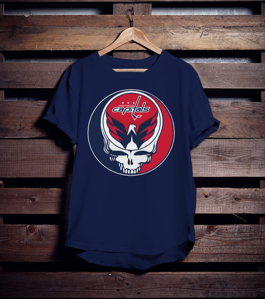 Washington Capitals Deadheads Hockey Logo Crest T-Shirt