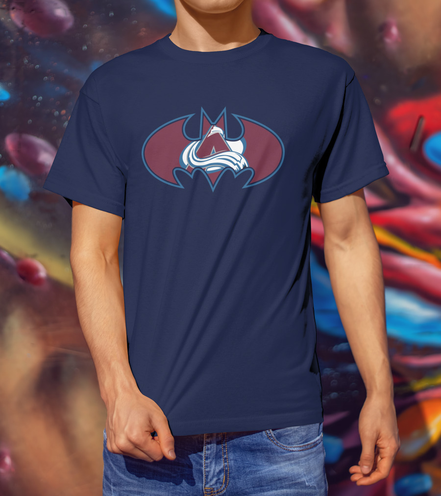 Colorado Avalanche Batman Logo Mashup T-Shirt