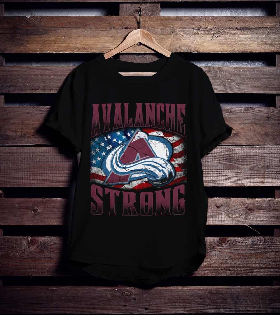 Avalanche Strong Colorado American Flag T-Shirt