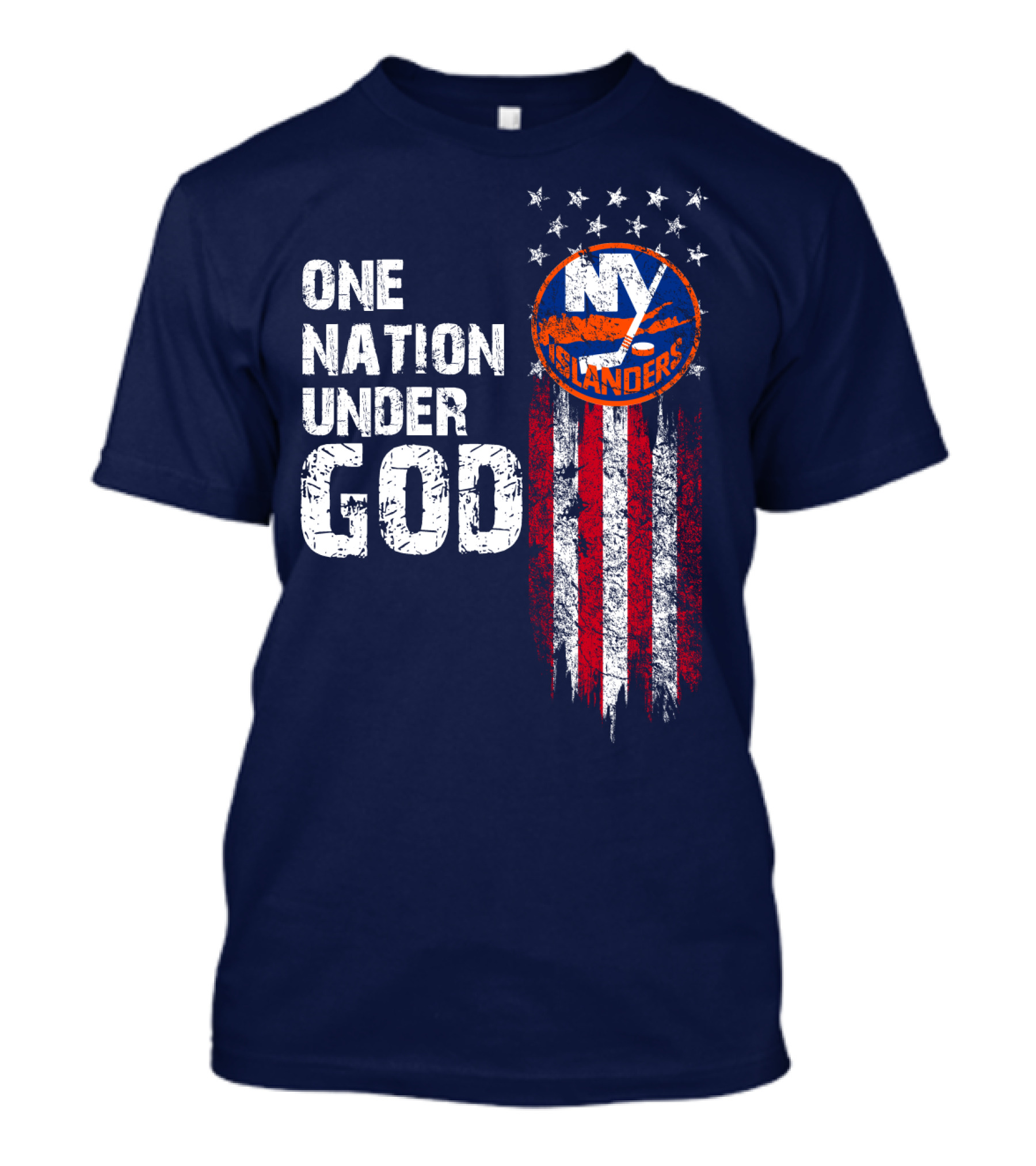 One Nation Under God New York Islanders Stars And Stripes T-Shirt